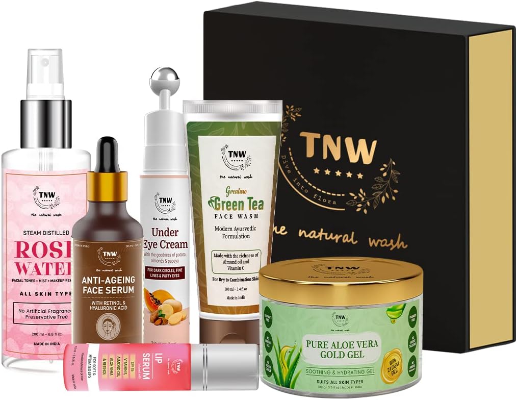 TNW-THE NATURAL WASH TNW – The Night Care Regime Gift Hamper for Dry Skin | Gift Hamper for Radiant Skin | Paraben & Sulphate Free Skincare Products