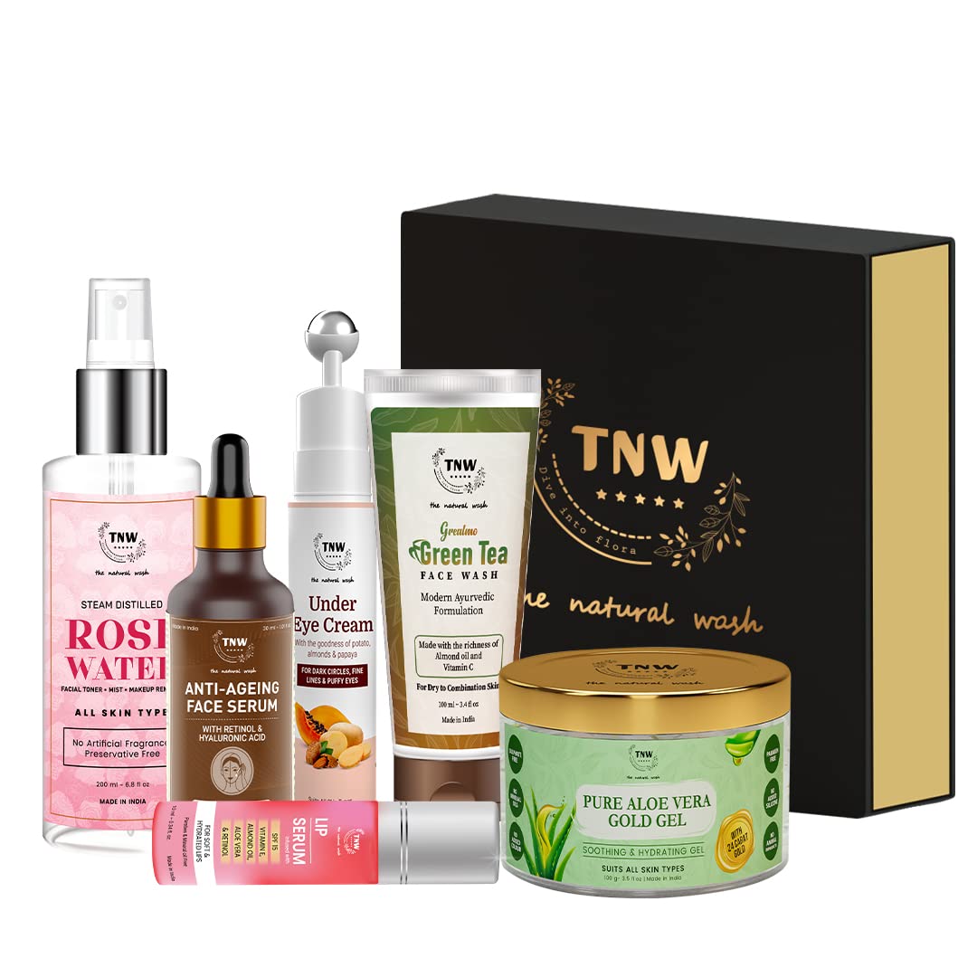 TNW-THE NATURAL WASH TNW – The Night Care Regime Gift Hamper for Dry Skin | Gift Hamper for Radiant Skin | Paraben & Sulphate Free Skincare Products