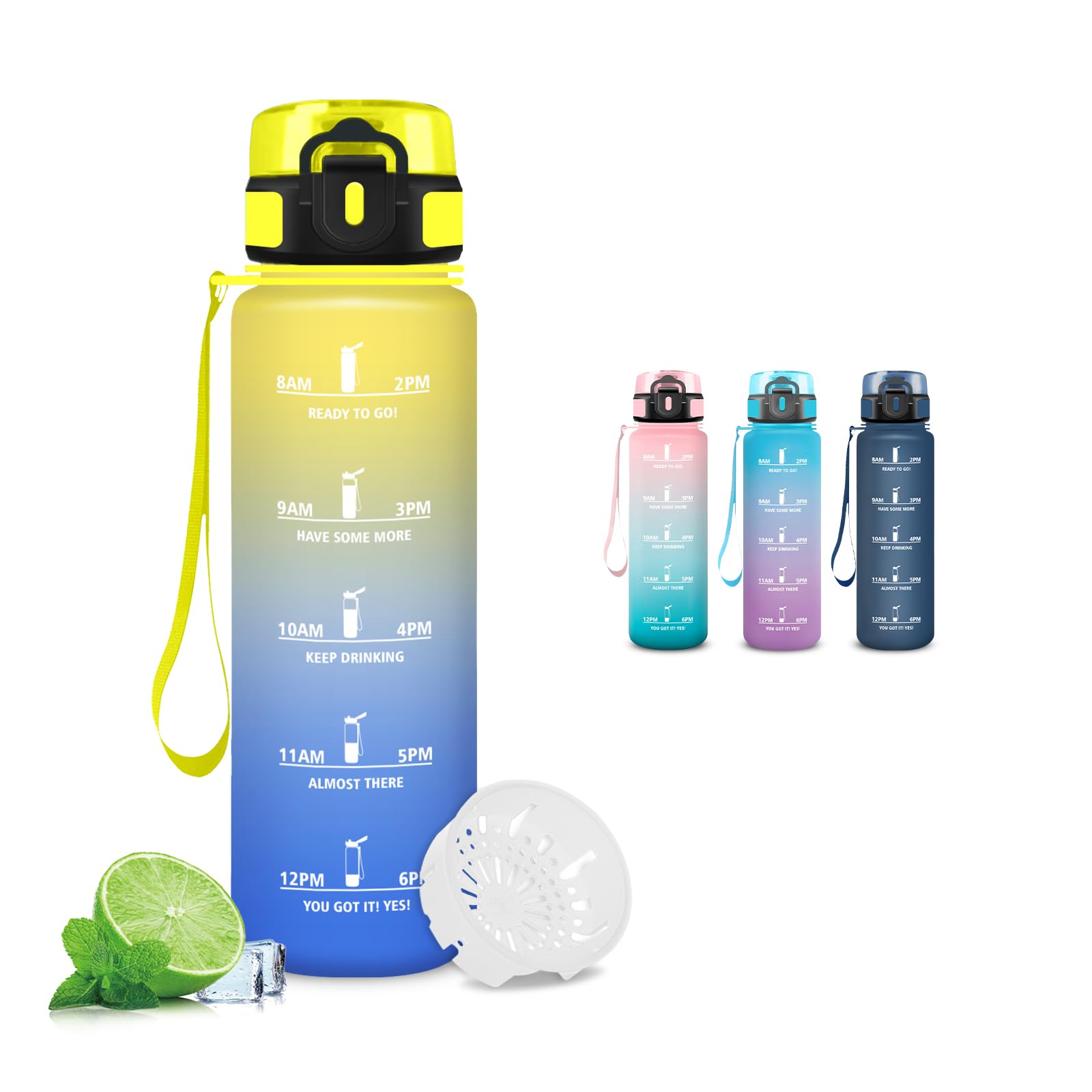 Mujigaga Sports Water Bottle Fitness Camping Girl School 0.5L