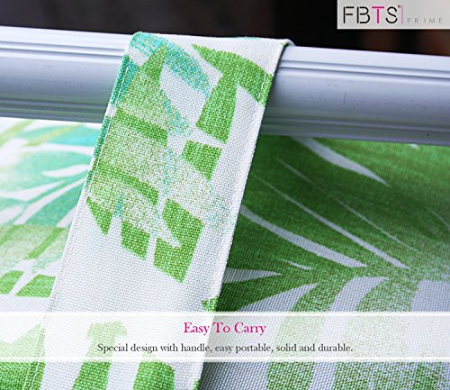 Fbts Prime Inflatable Footstool Ottoman Light Green Leaf Round 21X9 Inch Patio Foot Stools And Ottomans Portable Footrest #TOP6