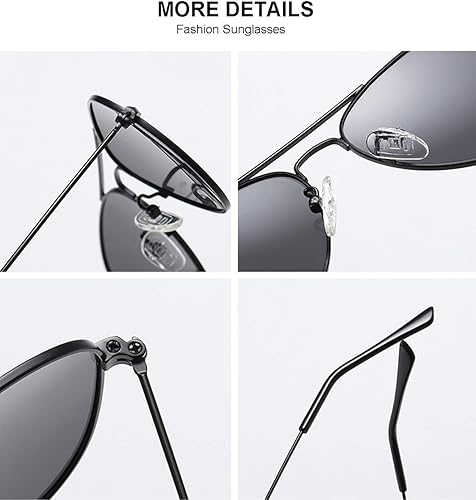 Miniatura 5 de Gleyemor Lentes de sol polarizados estilo aviador para niños y niñas, jóvenes, adolescentes, dos tamaños de 1.969 in y 2.047 in