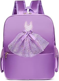 SEHXIM Cute Ballet Dance Backpack,Tutu Dress Dance Bag,Waterproof Bag Ballerina Duffle Bag Personalized dance bags Gym Bag.(Purple)