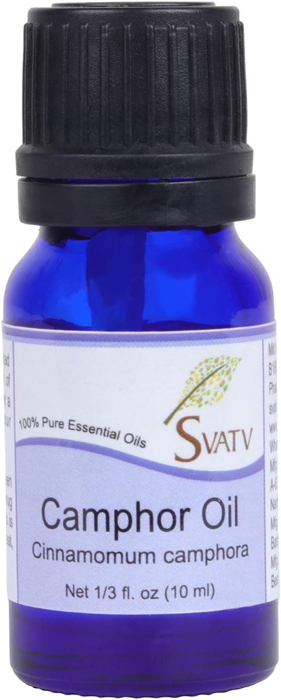 SVATV Camphor Essential Oil Therapeutic Grade Aromatherapy Oils Fragrance Oil for Diffuser Yoga Massage & DIY Personal Care 10 ml - Image 3