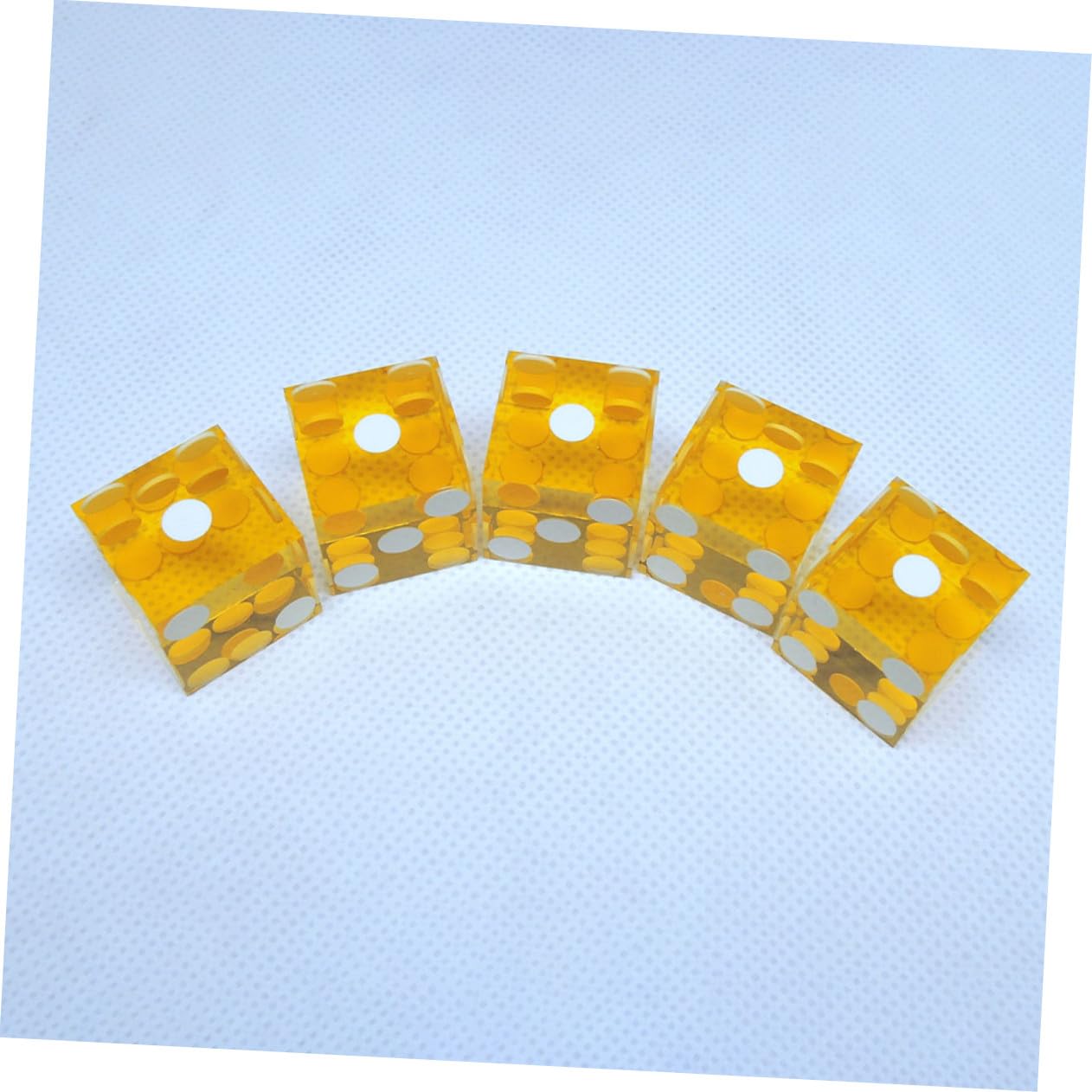5 pièces Dés Acryliques Transparents à Points Larges pour Bar et Jeux Famille Lot de Couleurs Aléatoires Dés de Divertissement pour Soirées et Jeux de Société Couleur Aléatoire