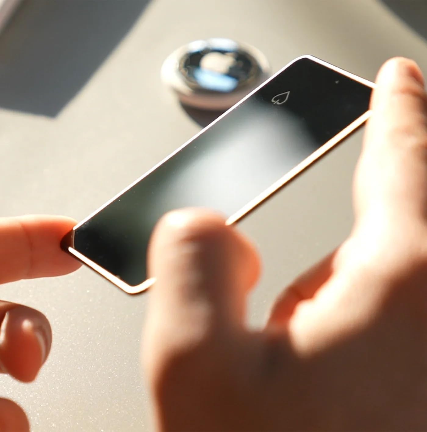 AceCard Rechargeable, Works with Apple Find My (iOS Only), Wallet Tracker, 1.9mm Ultra Thin, Digital NFC Business Card & RFID Blocker. Item Locator for Luggage Tags, Passports, Phone, IP68 Waterproof