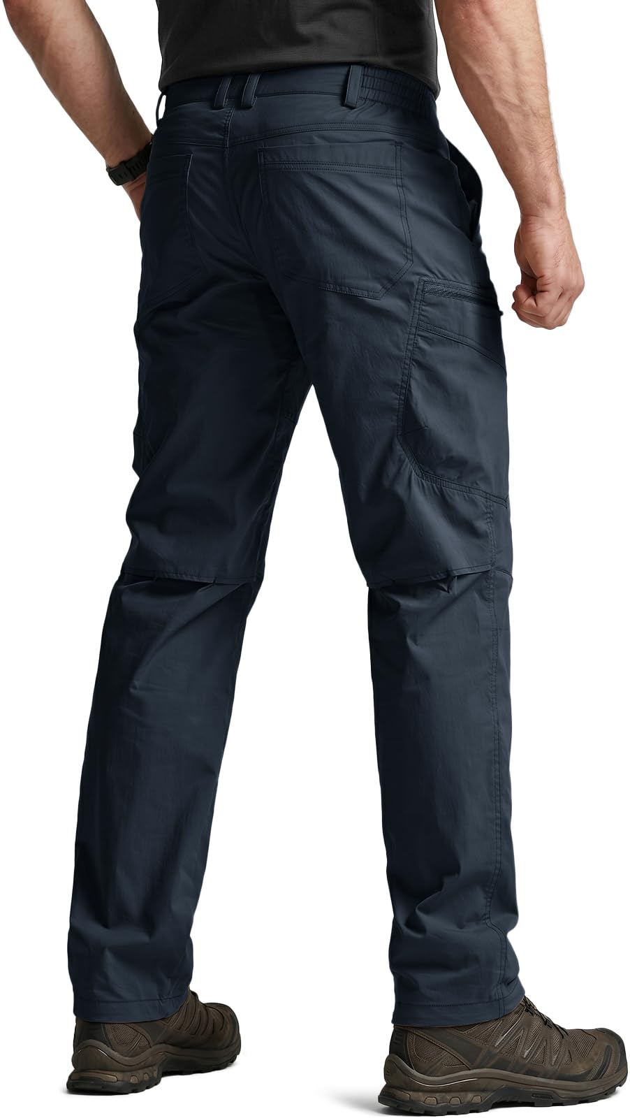 CQR Men's Quick Dry Tactical Pants, Water Resistant Outdoor Pants, Lightweight Stretch Cargo Work Hiking Pants — view 3