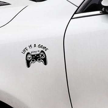Car Sticker 14.8Cm*12.4Cm Funny Gamepad Joystick Gamer Decal Vinyl Motorcycle Car Sticker