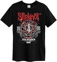Amplified Unisex Band T-Shirt - Slipknot - des Moines, Black