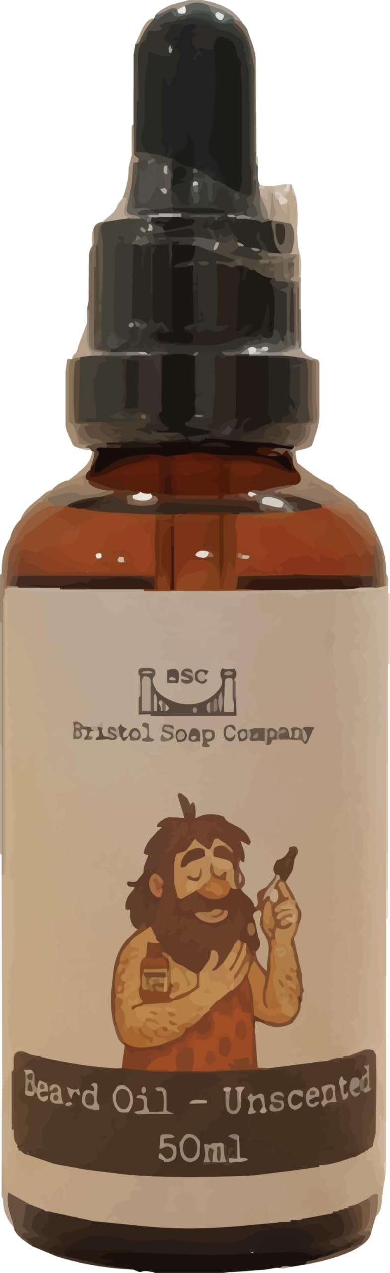 Bristol Soap Company Beard Oil, Natural Jojoba and Argan Oil Formula, 50ml Dropper Bottle (Unscented)