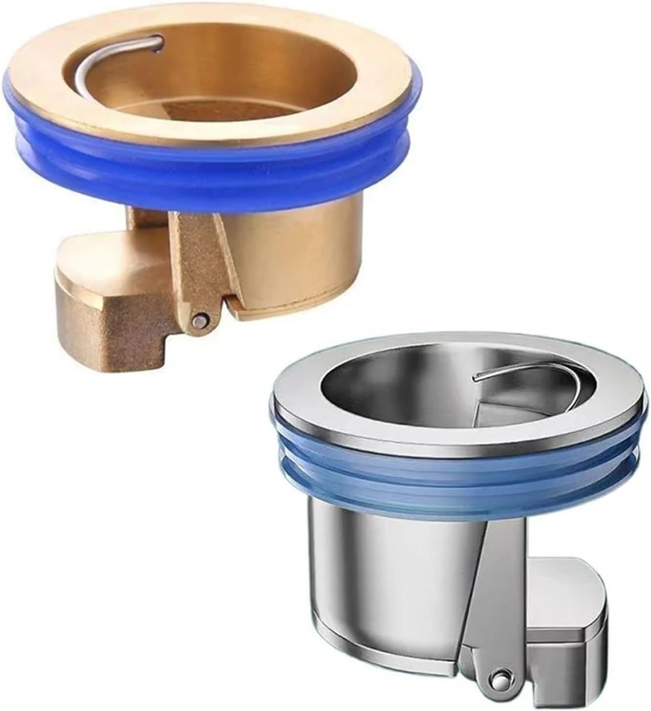 Copper Floor Drain Core Anti-Smell Odor Fast Drainage Insect Prevention Drain Cover Floor Strainer Filter Colander for Bathroom(Silver)