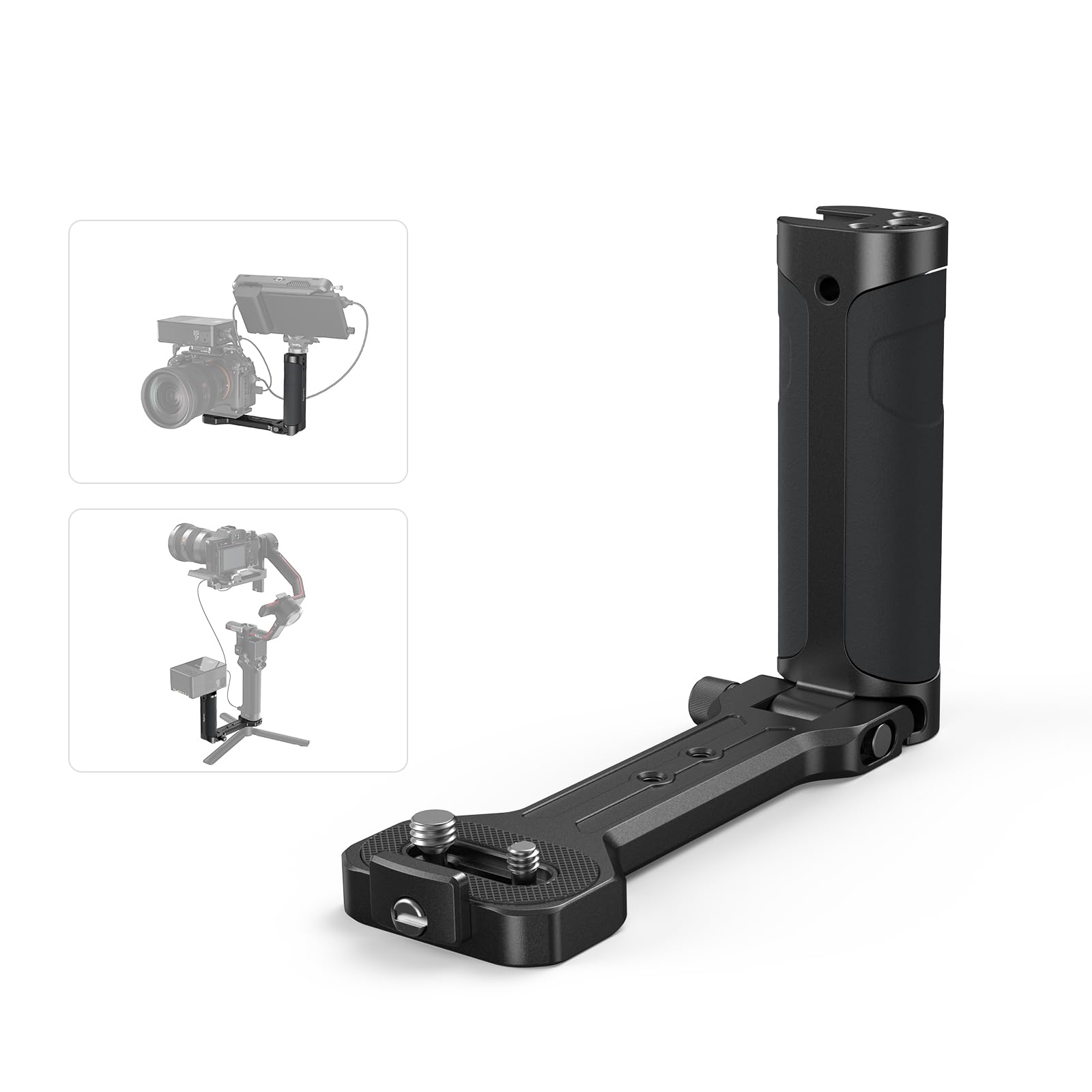 SMALLRIG Poignée Latérale en Aluminium avec Design Plié pour DJI RS 4 Mini/RS 4/RS 4 Pro/RS 3/RS 3 Pro/RS 3 Mini/RS 2/RSC 2/Ronin-S/Ronin-SC, pour ZHIYUN Crane 2S/2/V2-2786C