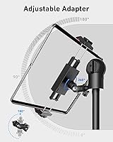 Vista 3 de KraftGeek Soporte de trípode para teléfono, iPad, soporte para iPhone con adaptador de tornillo de 1/4 pulgadas, soporte de trípode para iPhone Pro