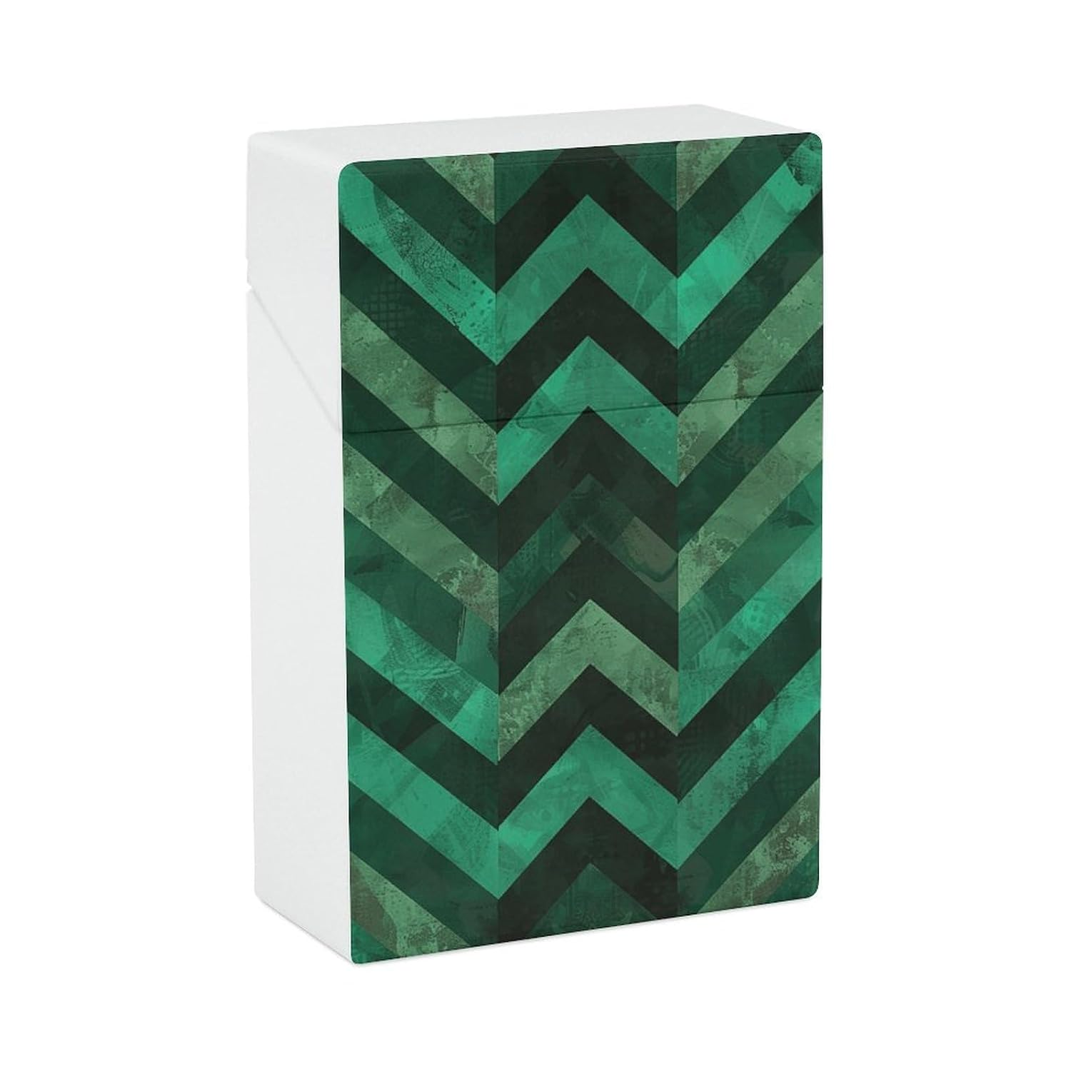with Emerald Green Cigarette Case with Switch Flip Closure, Cigarette Holder Case for Men Women, Cigarettes Smoking Accessories, Plastic Box for Smoke, Cigarette Hard Box Holder