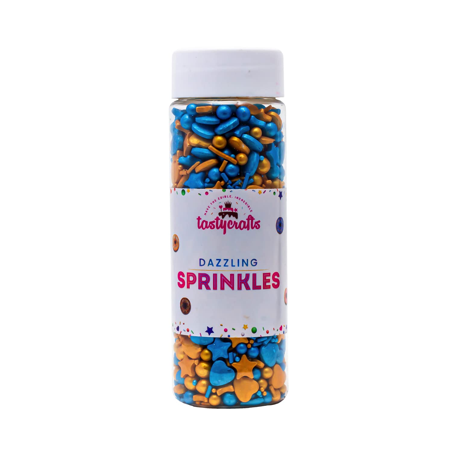 Tastycrafts Mix Metallic Sprinkles | Edible Sprinkle | Colorful Dazzling Sprinklefetti | Baking Cake Items | Candy Toppers for Cake, Cupcake, Dessert, Pastry, Cookies Decorations - 100 GM (DM 024) (B09X7GGYJN) Amazon Price History, Amazon Price Tracker