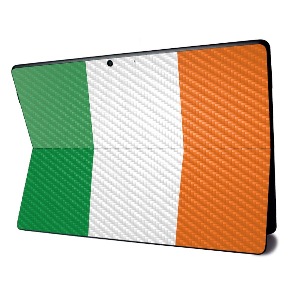 MightySkins Carbon Fiber Skin for Microsoft Surface Pro X - Irish Flag | Textured Carbon Fiber Finish | Easy to Apply, Remove, and Change Styles | Made in The USA