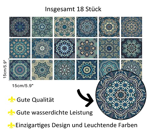 Marokkanische Fliesenaufkleber - 20-teilig Selbstklebend & Wasserdicht