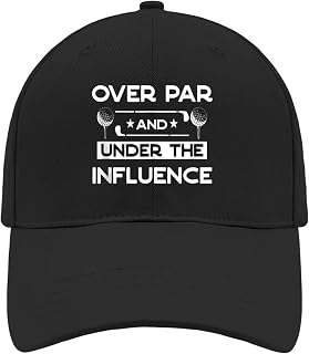 Over par and Under Influence Sun Hats for Womens Adjustable Caps