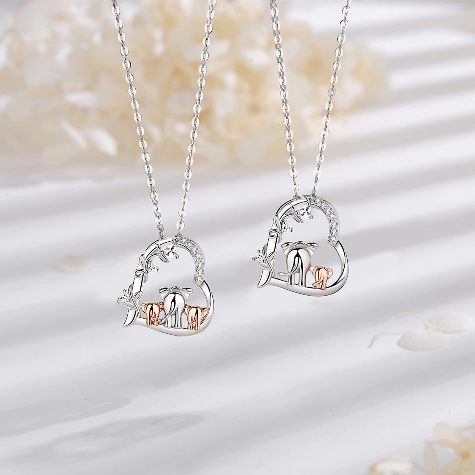 CELESTIA Collar Madre e Hija, Madre e Hijo Colgante Mama Plata Esterlina 925 Dia de la Madre Joyería Regalos para Mama Madres e Hijas Abuela