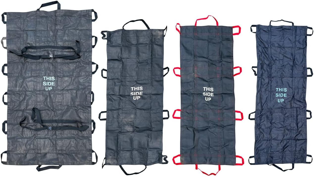 Rescue Essentials Quiklitter XL, Black Nylon Handles, Black Non-Woven Fabric, 1000 Lb Rated, Latex Free for Patient Transport and Casualty Evacuation