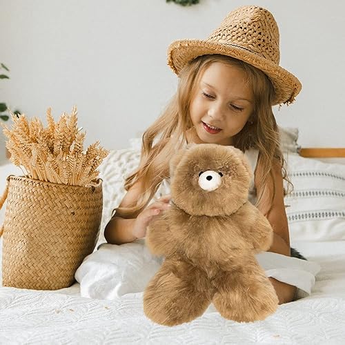 Miniatura 24 de Ositos de peluche suaves y tiernos de alpaca para bebé, 9 pulgadas, animal de peluche de alpaca premium hecho a mano en piel auténtica de Alpaka.
