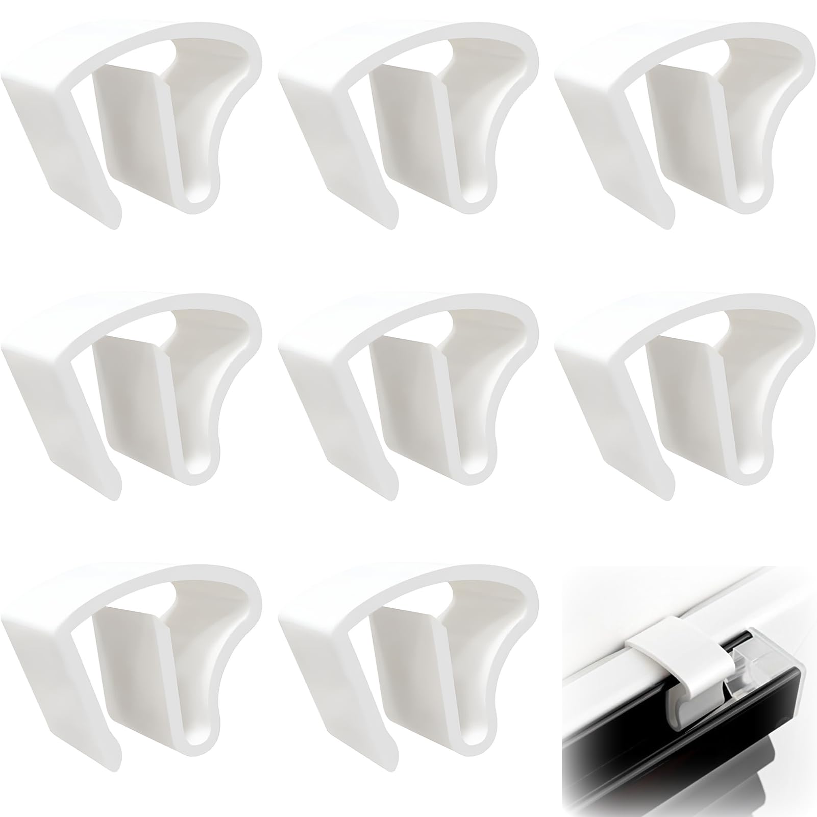 Lot De 8 Supports De Serrage Pour Stores Vénitiens - Montage Sans Vis Ni Perçage, Universel - 5