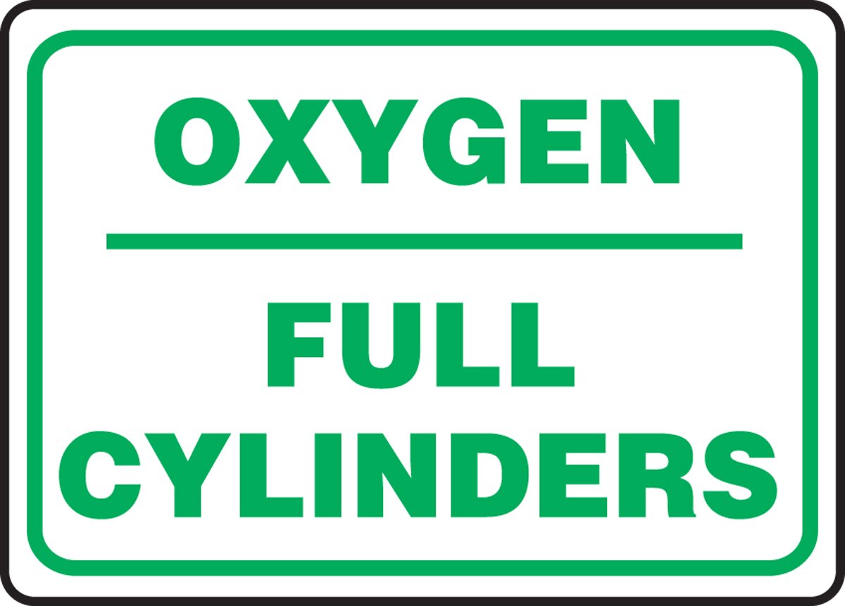 Panneau de sécurité Oxygen Full Cylinders rigide en Accu-Shield