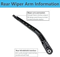 Vista 3 de Juego de limpiaparabrisas trasero de repuesto para Toyota 4Runner 2003 2004 2005 2006 2007 2008 2009, montaje de accesorios de tapa