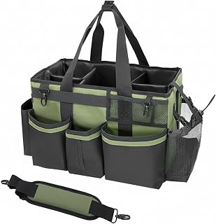 Oxford Cloth Storage Tote Bag, Self-Standing Organizer with Handles for Bathroom Essentials and Household Items, 15 x 9.6 x 9.1 Inches (1 PC)