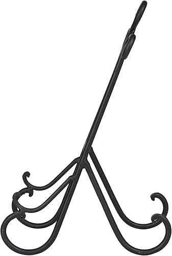 Miniatura 10 de Deco 79 Caballete de exhibición de metal, caballete de mesa, soporte de exhibición de 6 x 10 x 14 pulgadas, negro