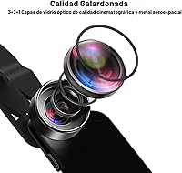 Vista 2 de KEYWING Kit de Lentes para Cámara de Teléfono 3 en 1, Lente Ojo de Pez 198° + Lente Super Gran Angular 120° + Lente Macro 20x para iPhone Samsung