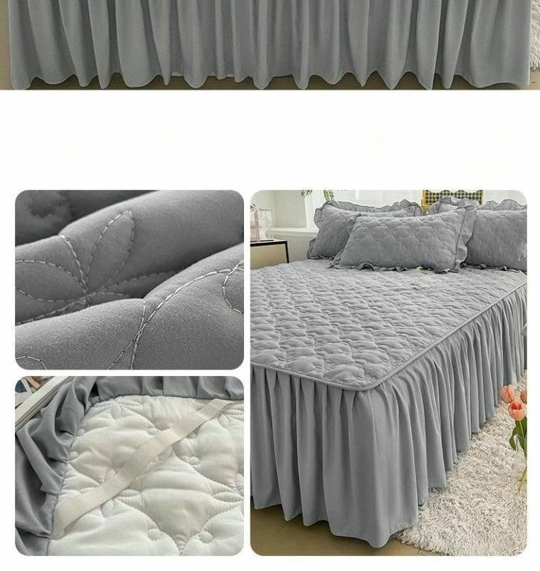 Falda de cama gruesa ideal para renovar el estilo en habitaciones de invitados 4