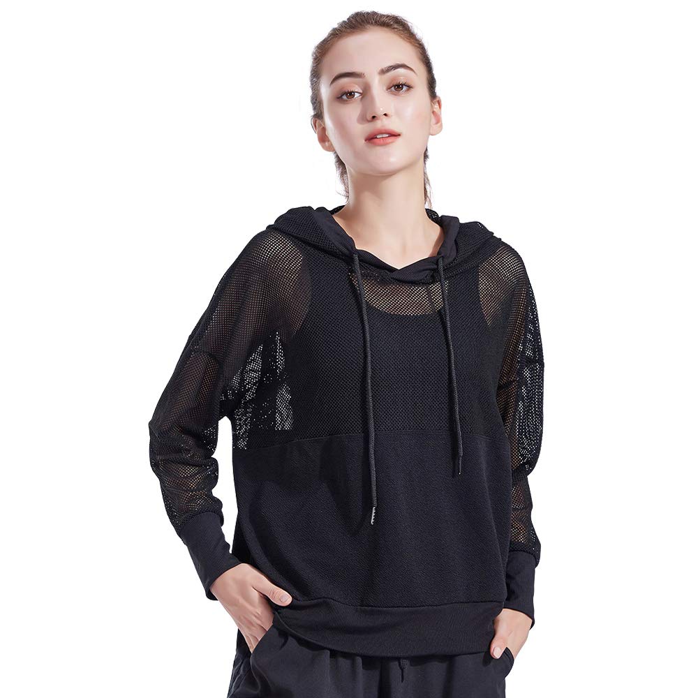 The Twins DreamWomens Running Hoodie Pullover Workout Gym Activewear Lightweight Training Tops Short Sleeve