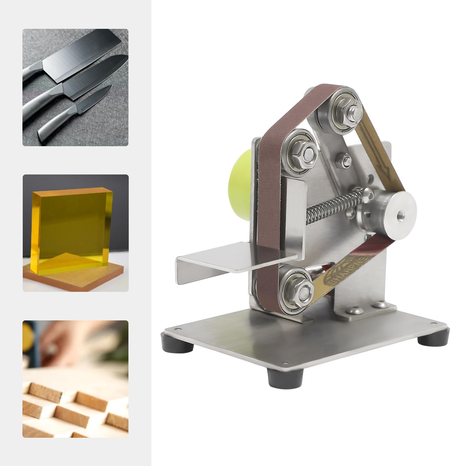 Mini levigatrice a nastro elettrico, 7 ingranaggi, levigatrice a nastro elettrica, levigatrice a nastro, levigatrice a nastro, con 10 nastri abrasivi