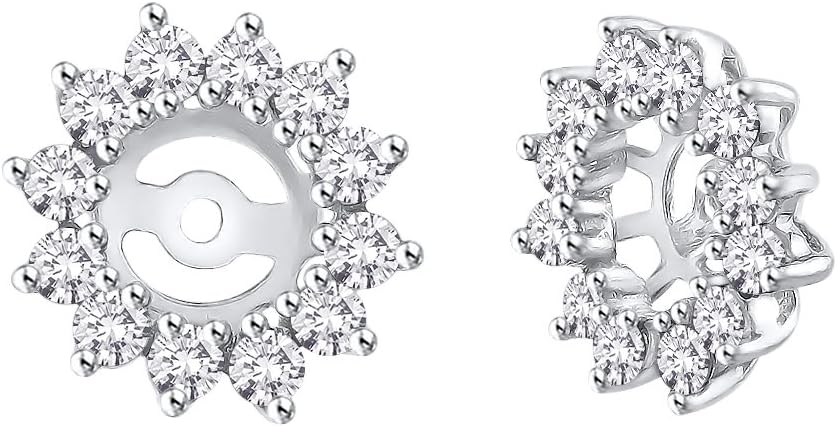 KATARINA 1 Cttw Diamond Earring Jackets for Women in 14K Gold (I-J Color, I1 Clarity)