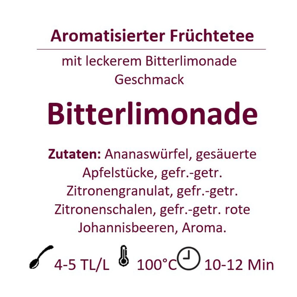 Tee-Express "Bitterlimonade" Früchtetee mit Grapefruit-Zitronen-Geschmack - loser Tee (1000g)