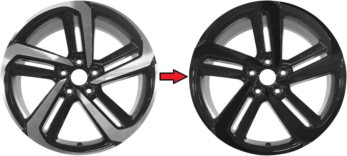 SlickMod Chrome Delete Blackout Vinyl Overlay for 2018 2021 Honda Accord Sedan 19 Sport Wheel Rims 1. Gloss Black