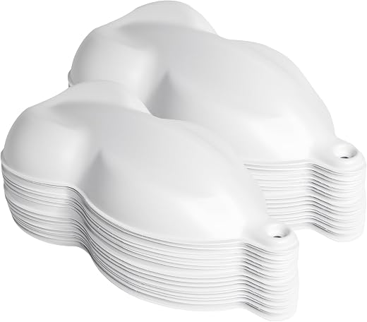 Speed Shapes 50 Pack White Plastic Car Models for Paint Display, Packaging and Tint Samples | Made in the USA