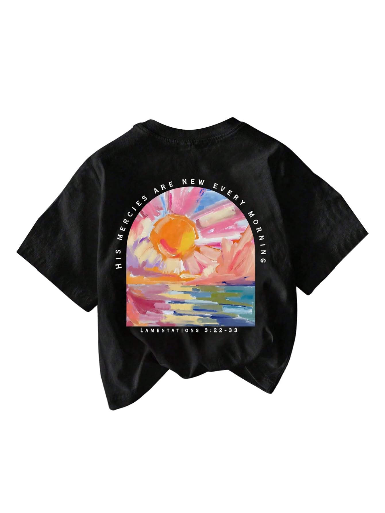 RoseSeek Women's Graphic Letter Tee Crew Neck Trendy Summer Vintage T Shirt