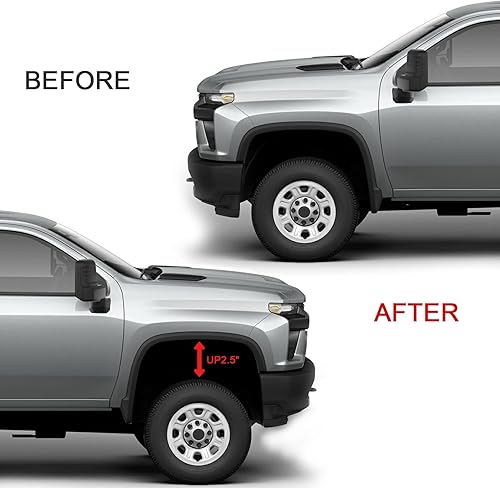 Miniatura 8 de Wsays Kit de elevación de nivelación delantera de 2.5 pulgadas, espaciador compatible con Chevy Silverado Fit GMC Sierra GM 1500 LM 2007-2024