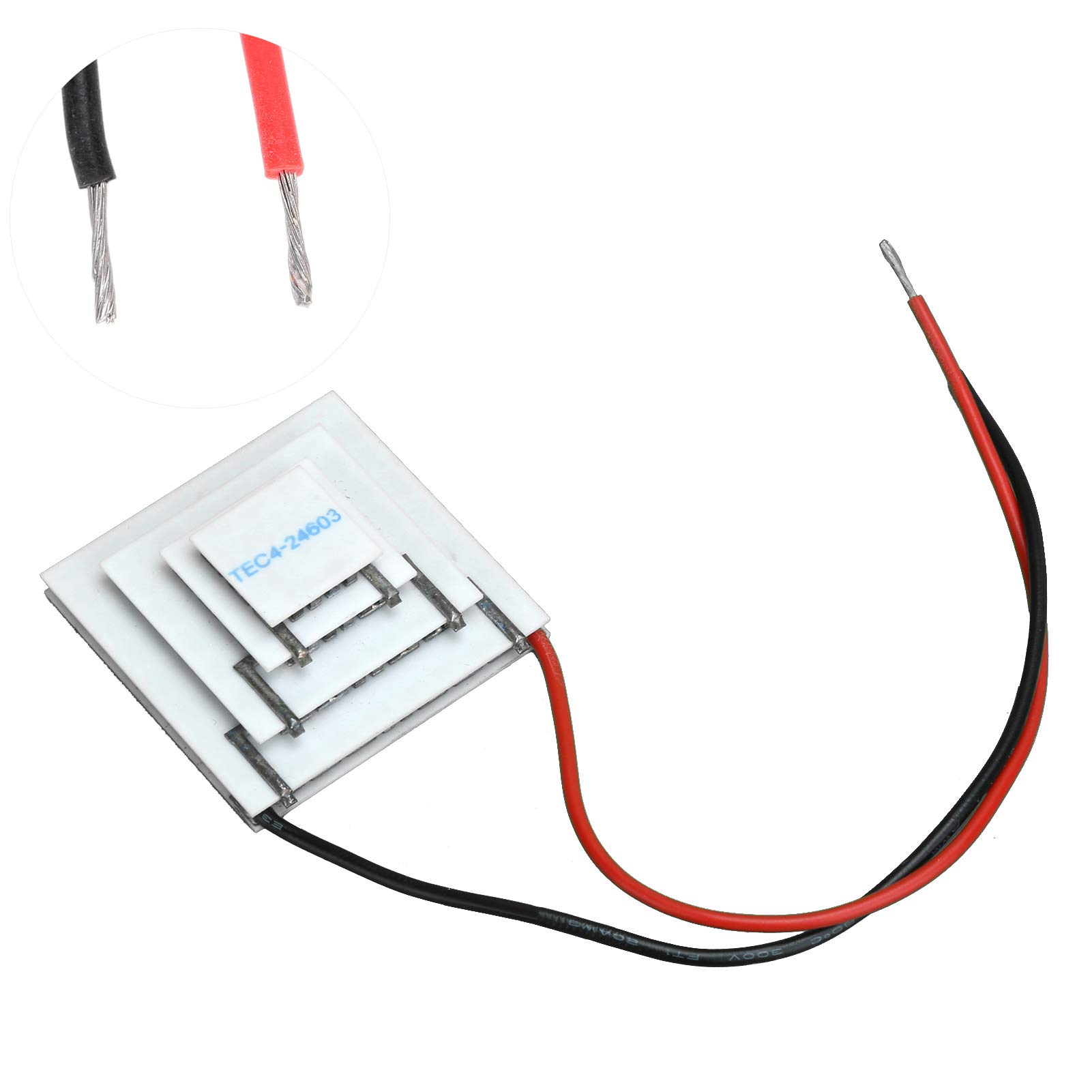Dispositivo di Raffreddamento Termoelettrico, Accessori per Computer di Refrigerazione in Ceramica a 4 Strati TEC4-24603 15-20-30-40mm DC12V, Guarnizione in Gomma Siliconica 704