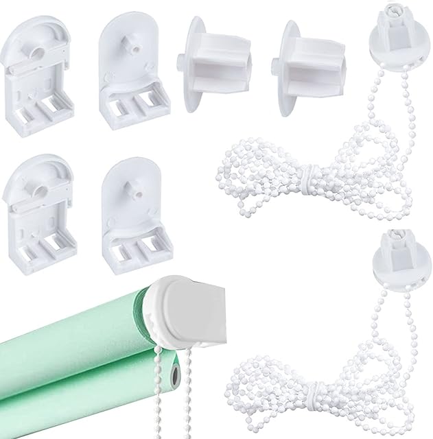 2 Set Roller Blind Fittings, 25 mm Roller Blind Replacement Repair Kit with Blind Cord Roller Blind Spares for Curtain Rods/Roller Blind Brackets
