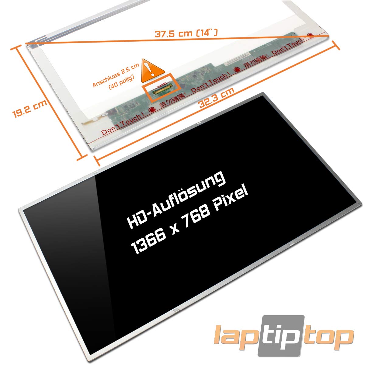14,0" LED Display Glossy passend für PANASONIC CF-53 STDCF CF-53STDCF HD Bildschirm