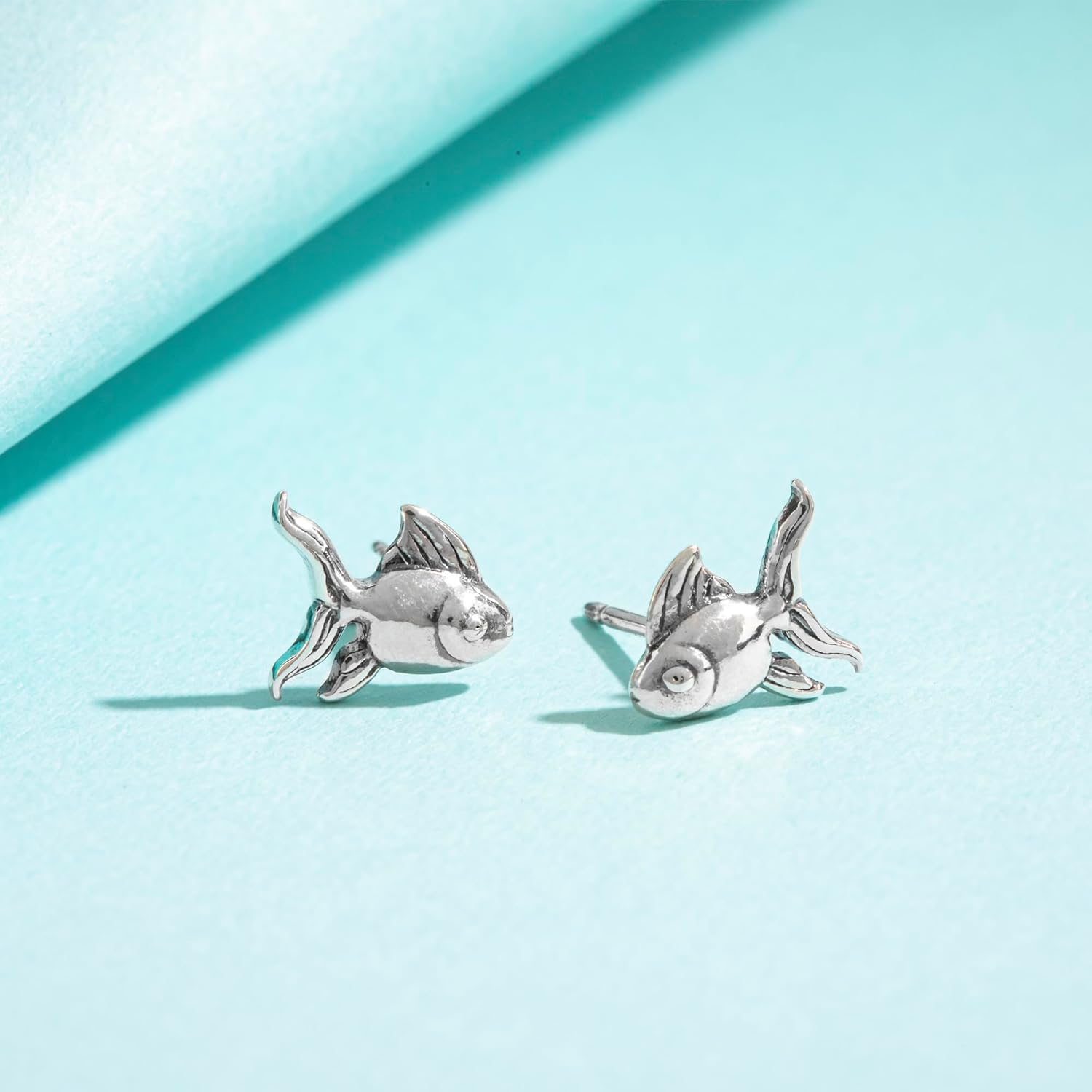 Boma Jewelry Sterling Silver Goldfish Stud Earrings - Image 3
