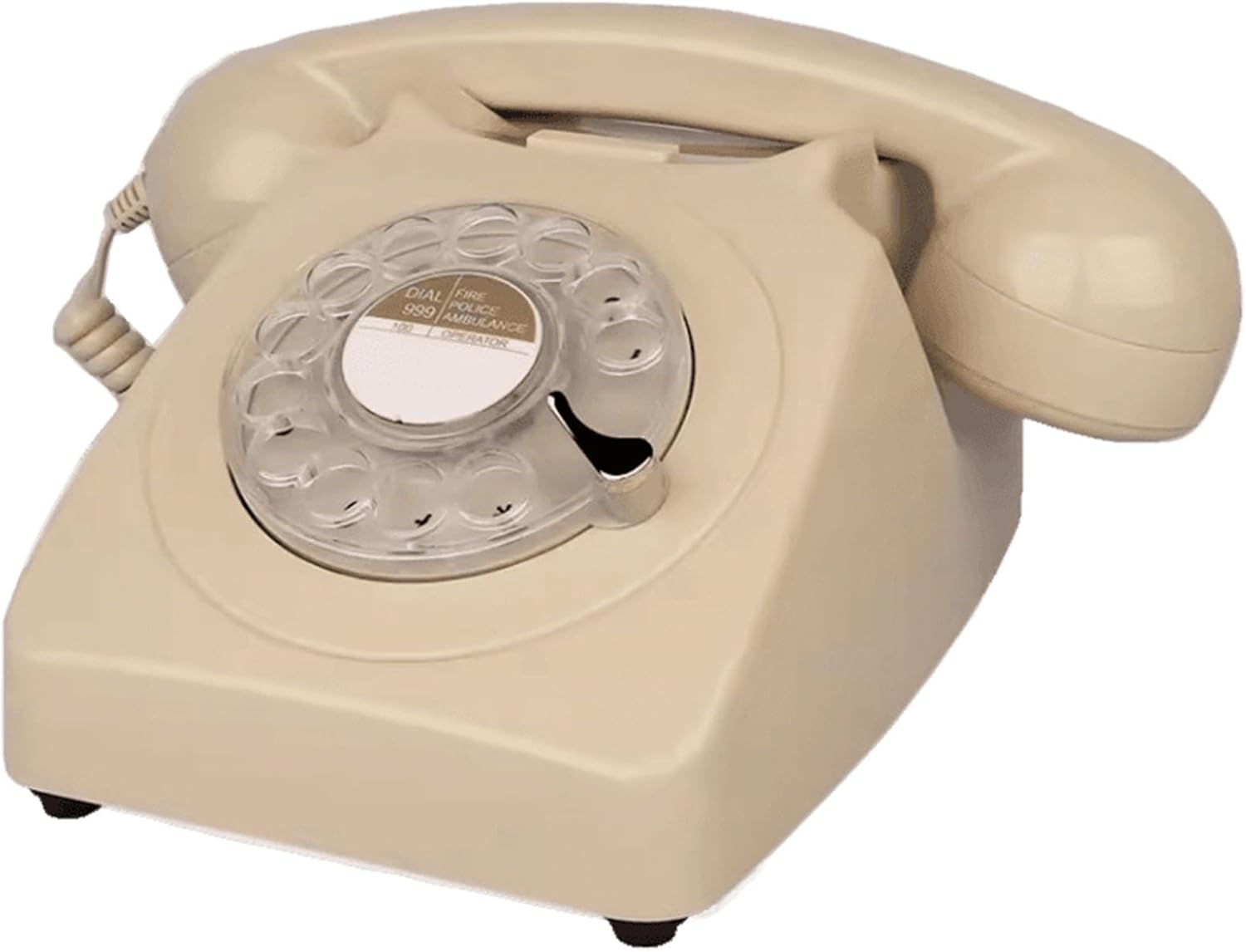 ヴィンテージ　ロータリー　ダイヤル式電話機　日本製 回転式ダイヤル電話、自宅/オフィス用の昔ながらの固定電話