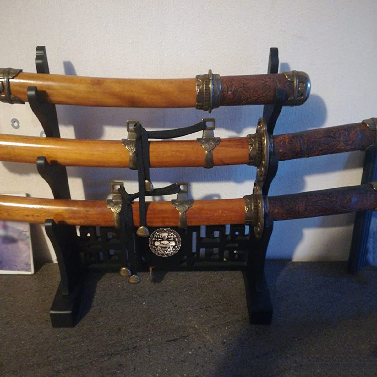 Supporto Per Spada Espositore Per Armi Katana Genji Lama Per Spada Da Samurai Giapponese Supporto Medievale Slayer Weapon,3 Tier
