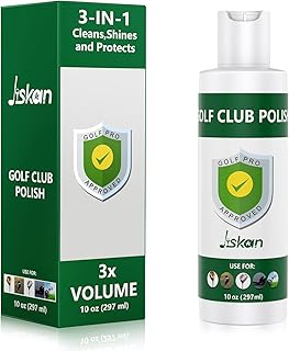 Pro Golf Club Polish, Golf Club Cleaner, Golf Club Scratch Remover Golf Club Rust Remover/Golf Club Cleaning Kit - 10 oz of Metal Polish Compound, Essentials Golf Accessories Golf Gifts for Men
