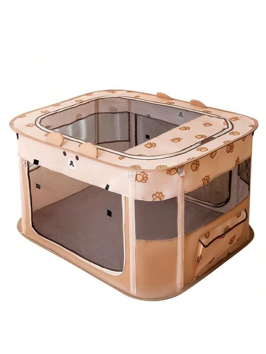 折り畳み可能な屋内外兼用のペットケージ