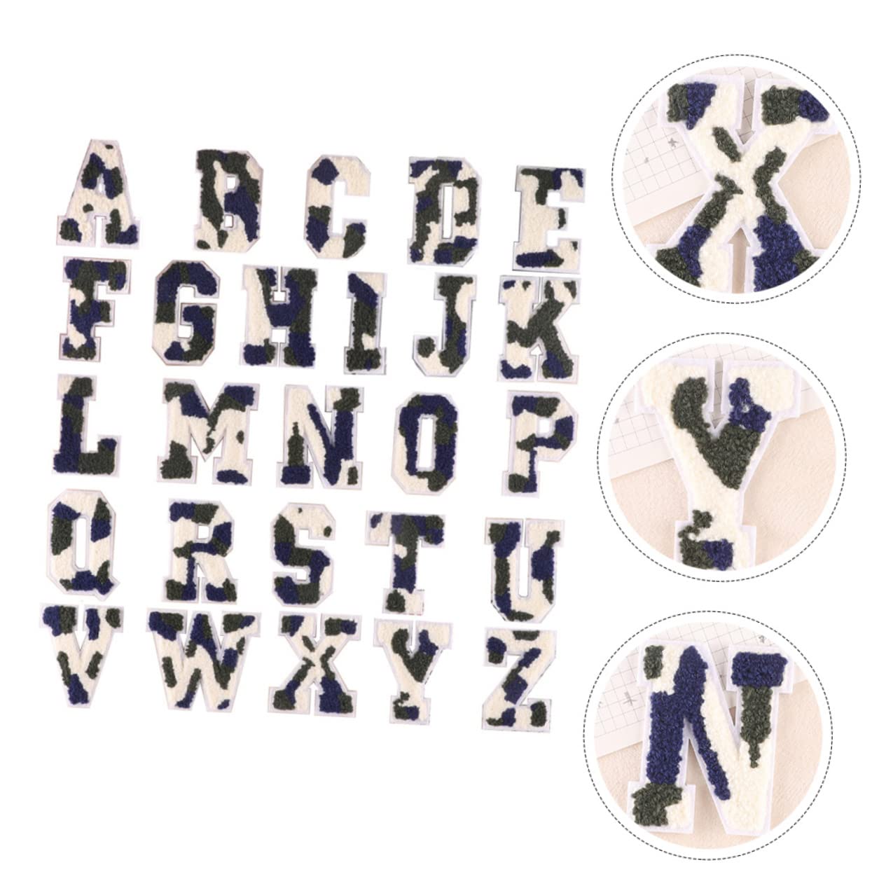 DOITOOL 5 Ensembles Patches Lettres Décoratifs Appliques Thermocollantes Personnalisables Pour Vêtements Sacs Et Artisanat Pour Bricolage Et Réparations 26 Pièces * 5