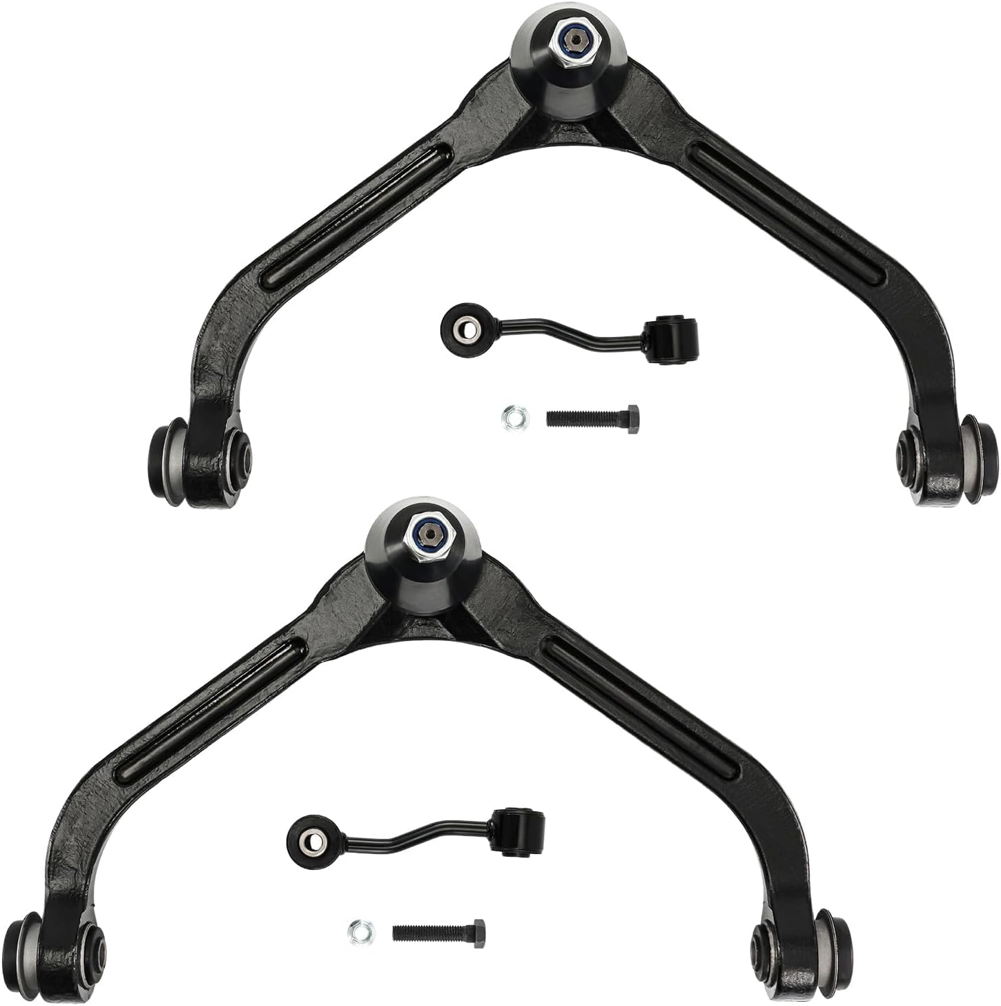 PHILTOP 4pcs Front Suspension Kit Fit for Liberty 2002 2003 2004 2005 2006 2007,2 Upper Control Arms w/Ball Joints K3198+2 Sway Bar End Links K7391