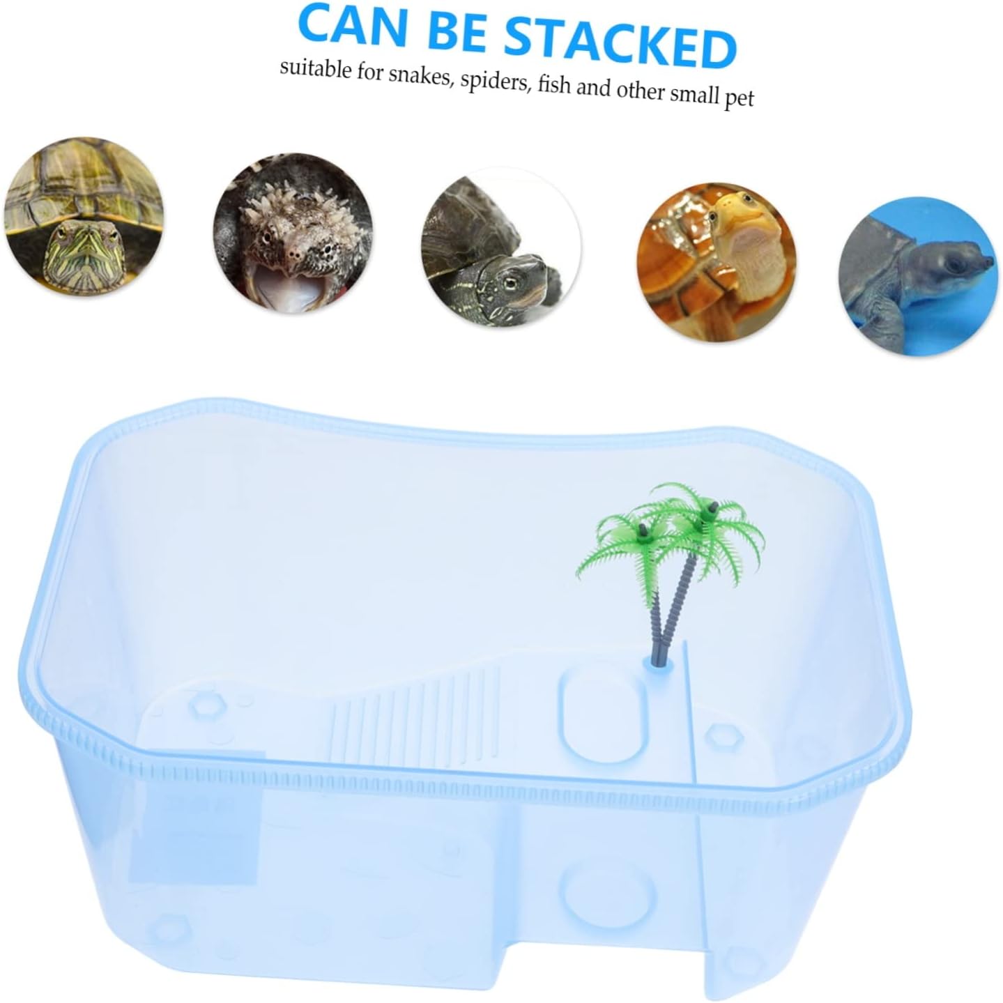 YARNOW 1Pc Amphibian Habitat Turtle Keeping Box Transparent Reptile Case for Turtles Frogs and Lizards Durable Pet Supplies Easy to Leak Design